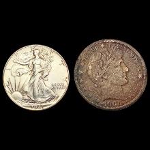 [2] US SILV Half Dollars [1900-S, 1941] CLOSELY UN