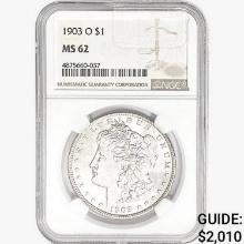 1903-O Morgan Silver Dollar NGC MS62