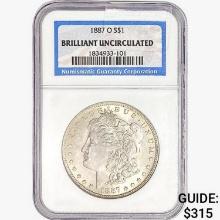 1887-O Morgan Silver Dollar NGC BU