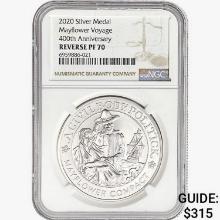 2020 Silver Medal Mayflower Voyage NGC REV PF70 40