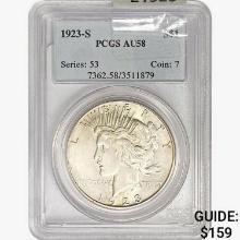 1923-S Silver Peace Dollar PCGS AU58
