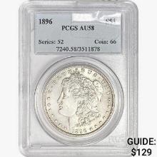 1896 Morgan Silver Dollar PCGS AU58