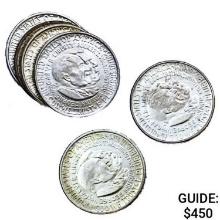1954-S UNC Wash-Carver Half Dollars [6 Coins]