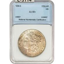 1884-S Morgan Silver Dollar NNC AU58+