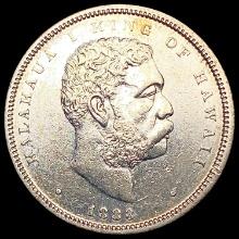 1883 Kingdom of Hawaii Half Dollar CLOSELY UNCIRCU