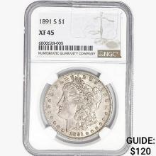 1891-S Morgan Silver Dollar NGC XF45