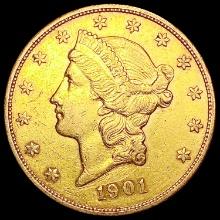 1901-S $20 Gold Double Eagle CLOSELY UNCIRCULATED