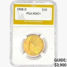 1908-D $10 Gold Eagle PGA MS63+