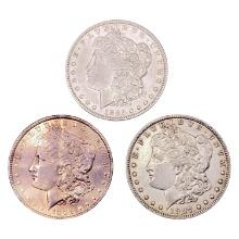 1885-S, 1886, 1897-O Morgan Silver Dollars [3 Coin