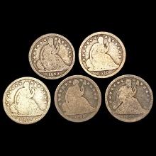 [5] 1840-O Seated Liberty Dimes NICELY CIRCULATED