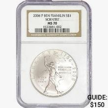 2006-P Franklin Silver Dollar NGC MS70