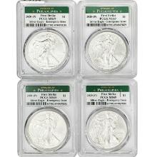 2020-(P) US Silver Eagles [4 Coins] PCGS MS69