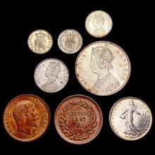 [8] Varied World Coinage [1850, 1862, 1871, 1887,