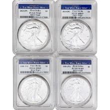 2020-(W) US Silver Eagles [4 Coins] PCGS MS69
