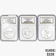 2006 [3] US Varied Silver Dollars NGC PF/MS69