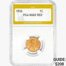 1926 Wheat Cent PGA MS65 RED
