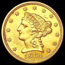 1904 $2.50 Gold Quarter Eagle CLOSELY UNCIRCULATED