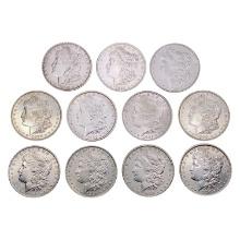1878-1890 UNC Morgan Silver Dollars [11 Coins]