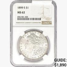 1899-S Morgan Silver Dollar NGC MS62