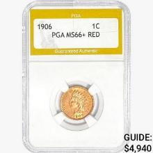 1906 Indian Head Cent PGA MS66+ RED