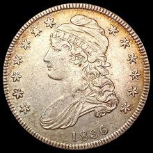 1836 Ltr Edge Capped Bust Half Dollar CLOSELY UNCI
