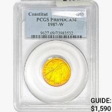1987-W Gold $5 Contitut PCGS PR69 DCAM