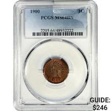 1900 Indian Head Cent PCGS MS64 BN