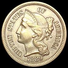 1889 Nickel Three Cent CHOICE AU