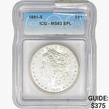 1881-S Morgan Silver Dollar ICG MS63 SPL