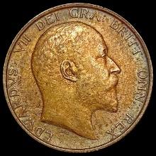 1907 G. Britain Silver Shilling CHOICE AU