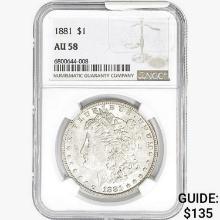 1881 Morgan Silver Dollar NGC AU58
