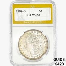 1902-O Morgan Silver Dollar PGA MS65+