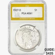 1927-D Silver Peace Dollar PGA MS61