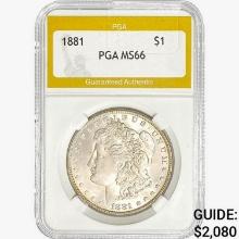 1881 Morgan Silver Dollar PGA MS66