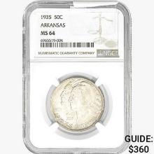 1935 Arkansas Half Dollar NGC MS64
