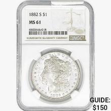 1882-S Morgan Silver Dollar NGC MS61