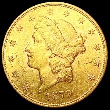 1879 $20 Gold Double Eagle CLOSELY UNCIRCULATED