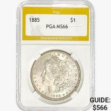 1885 Morgan Silver Dollar PGA MS66