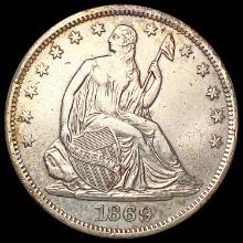 1869-S Seated Liberty Half Dollar CLOSELY UNCIRCUL