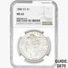 1882-CC Morgan Silver Dollar NGC MS62