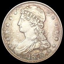 1838 Reeded Edge Capped Bust Half Dollar CLOSELY U