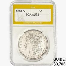 1884-S Morgan Silver Dollar PGA AU58