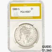 1880-S Morgan Silver Dollar PGA MS67
