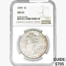 1899 Morgan Silver Dollar NGC MS61