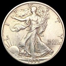 1933-S Walking Liberty Half Dollar CLOSELY UNCIRCU