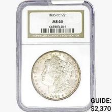 1885-CC Morgan Silver Dollar NGC MS63