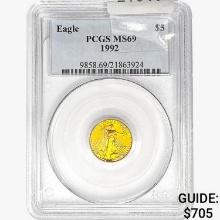 1992 $5 1/10oz. Gold Eagle PCGS MS69