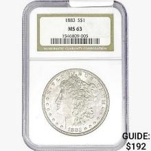 1883 Morgan Silver Dollar NGC MS63