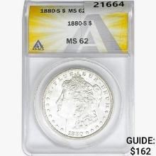 1880-S Morgan Silver Dollar ANACS MS62