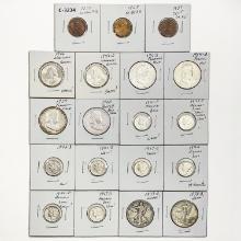 1920-1963 Varied US Coinage [19 Coins]